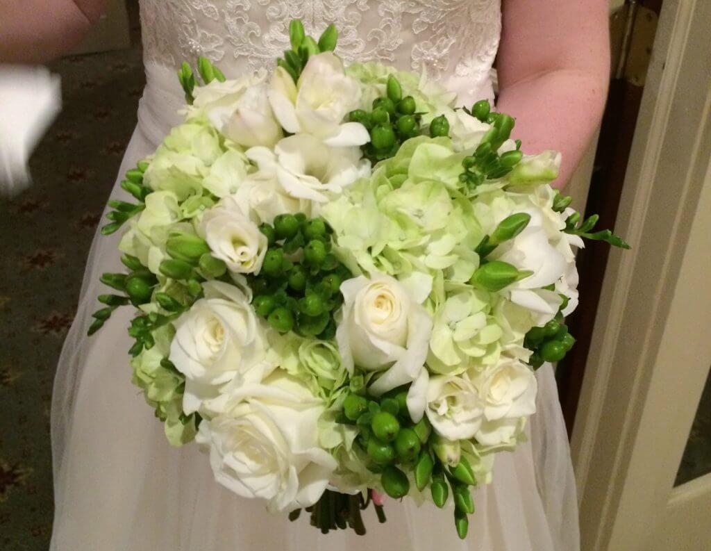 Brides Bouquet Green and White